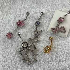 Assorted Belly Button Rings with Charms